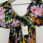 Aje Gabrielle Plunge Mini Dress Floral Womens New Size 4 Green Photo 12