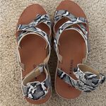 Lucky Brand  Black and White Women's Sandals Photo 2