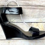Michael Antonio  Women's Ankle Strap Black Patent Leather Wedge Sandal Size 10 Photo 2