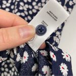 Beach Lunch Lounge Blue Ditsy Floral Short Sleeve Button Down Shirt Womans M Photo 5