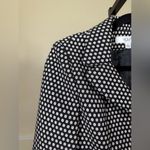 Le Suit Vintage Essentials Black White Polka Dot Jacquard Blazer Classic Chic 6 Photo 3