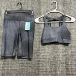 JESFER Women’s Activewear Set Sports Bra & Biker Shorts Size S NWT(A226) Black Photo 5