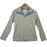 Mountain Khaki Cream Quarter Snap Pullover Long Sleeve Sweatshirt Size Medium Photo 0