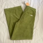 Roxy Chloe Kim Corduroy Iguana green wide leg Pants Photo 5