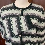 Karen Scott Vintage  Pure Wool Fair‎ Isle Cardigan Sweater Large Photo 4