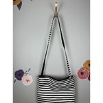 Kate Spade  Black and White Striped Crossbody Saturday Bag Photo 1