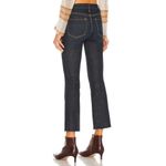 Frame Le Crop Mini Boot Jeans Womens 25 Blue Denim Fray Raw Hem Stretch Photo 7