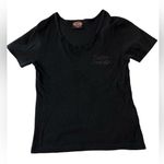 Harley Davidson Vintage Y2K 2000  Lace V Neck Black Short Sleeve Size Medium Photo 0