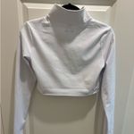 Gold Hinge  White Half-Zip Crop Top Photo 3