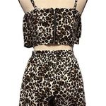 Dream State Animal Print Set Sz S/M Brown Photo 2