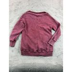 Pilcro  by Anthropologie Washed Burgundy Crewneck Drape Neck Sweatshirt Women M Photo 4