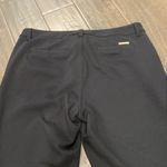 Michael Kors MICHAEL Black Ponte Cropped Ankle Pants Lace Up Hem Gold Grommets 8 Photo 3