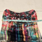 Strapless Multicolor City Skyline 90s Y2K Halter Top Mini Dress Tank Black Photo 2