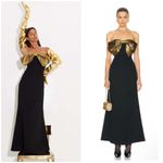 NEW Simon Miller Dali Bow Long Women’s Dress Black Gold Size 4 Photo 1