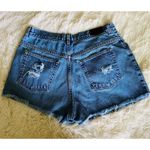 VTG LL Bean Relaxed Fit Distressed Frayed Hem Denim Blue Jeans Shorts Womens 16 Photo 1
