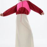 ZARA  Cropped Shearling Retro Colorblock Jacket M Photo 8