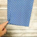 Vince Camuto  Cobalt Blue White Diamond Geometric Pull On Ankle Length Pants Photo 3