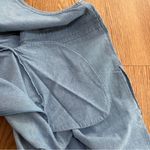 Westbound  Denim Jumper Dress, Floral Hem Embroidery & Pockets-PS light blue wash Photo 9