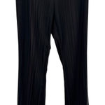 Cache  Women's Black Satin Pinstripe‎ Pants Size 0 Dress Slacks Wide Waistband Photo 0