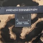 French Connection Women's Leopard Print Button Down Long Sleeve High Low Hem Top Photo 2
