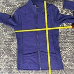 J. McLaughlin  Women’s Size S Purple Quilted Silk Ribbed Cotton Sweater Jacket Photo 7