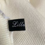 Lillusory Oversized Turtleneck Split Hem Batwing Pullover Tunic Sweater XS/S White Photo 6