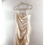 Shona joy La Lune Ruched Side Slit Maxi Formal Slip l Dress Gown Cream 4 Photo 6