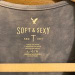 American Eagle  Outfitters Soft & Sexy Light Blue Long Sleeve Top Photo 2