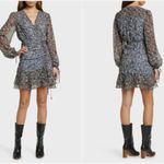 Ted Baker  Cherela Floral Print Ruched Tie Sheer Long Sleeve Mini Dress Sz 2 US Photo 5