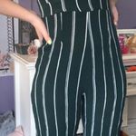 PacSun Green Striped Romper Photo 0