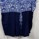 Department 222 Drawstring Waist Romper Blue Size L Photo 2