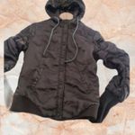 Anthropologie Moreno green satin ruched bomber jacket Photo 13