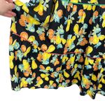 Adelyn Rae Adeyln Rae Black Fruit Floral Print Tiered Midi Dress Tie Shoulder Smocked NWT Photo 11