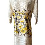 Anthropologie MEADOW RUE Plena Peppered Polka Dot Floral Yellow Shift Dress Size 10 Photo 4