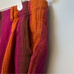 Urban Outfitters  Martina Linen Low-Rise Trouser Pant Purple and Orange Size 0 Photo 2