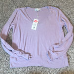 Wildfox  Deep V Elderberry Lavender Pullover Sweatshirt Top M Photo 0