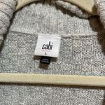 CAbi  Zip Cardigan Sweater Gray Textured Basketweave Ribbed Knit Size Large 4466 Photo 3