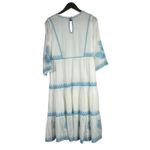 Soft Surroundings  Juniper Women's Embroidered Maxi Dress‎ White Blue Boho Small Photo 8