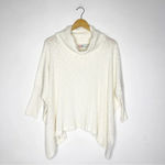 Free People  Beach Ivory Cowl Neck Sweater Size Medium Photo 2