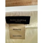 Piazza Sempione  Pants Women SIZE 4 White Brigitte Back Cuff Slit High Rise Photo 4