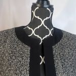 Kasper Separates Metallic Tweed Contrast Black Trim Open Front Blazer Size 14P Photo 3