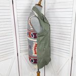 Thread & Supply Aztec Southwestern Print Knit Back Utility Vest Green Small Photo 3