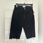 Favorite‎ Daughter Eva Long Slim Denim Shorts Black Size 24 Photo 4