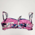 Agua Bendita  Fuzzy Bikini Top in Eter Print Pink Size 3XL NWT Adjustable Photo 4