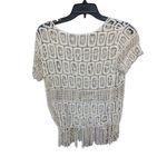Vintage 90s Sweater Womens Cottagecore Grannie Square Crochet Style Fringe Size undefined Photo 3