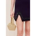 Cult Gaia Arvid Short Knit Skirt in Evening Blue X-Small New Womens Beaded Mini Photo 12