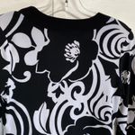 White House | Black Market Tunic Floral Print Scoop Horseshoe Neck Bell Sleeves XS Photo 8