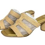 NIB! Sarto Flexa Carly Slide Sandal Natural Beige Raffia Photo 4