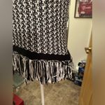 Mystree fringe black and white sweater tank Photo 1