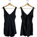 Wilfred Aritzia Ecoulement Romper Women's 4 Black Tie Waist Cut Out Sleeveless Photo 3